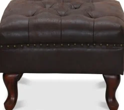 Vivaldi fotpall - Vintage brun