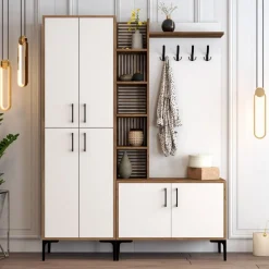 Viyana hallmöbel 150 cm - Valnöt/vit