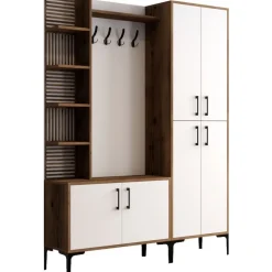 Viyana hallmöbel 150 cm - Valnöt/vit