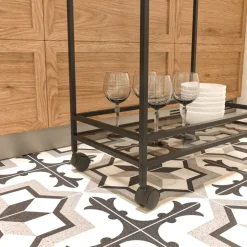 Vortex serveringsvagn - Svart