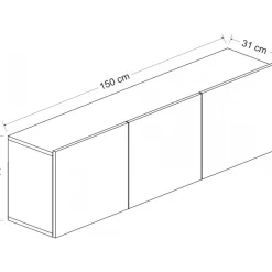 Walle TV-bänk - Antracit