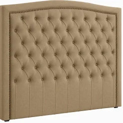 West sänggavel med nitar - Beige