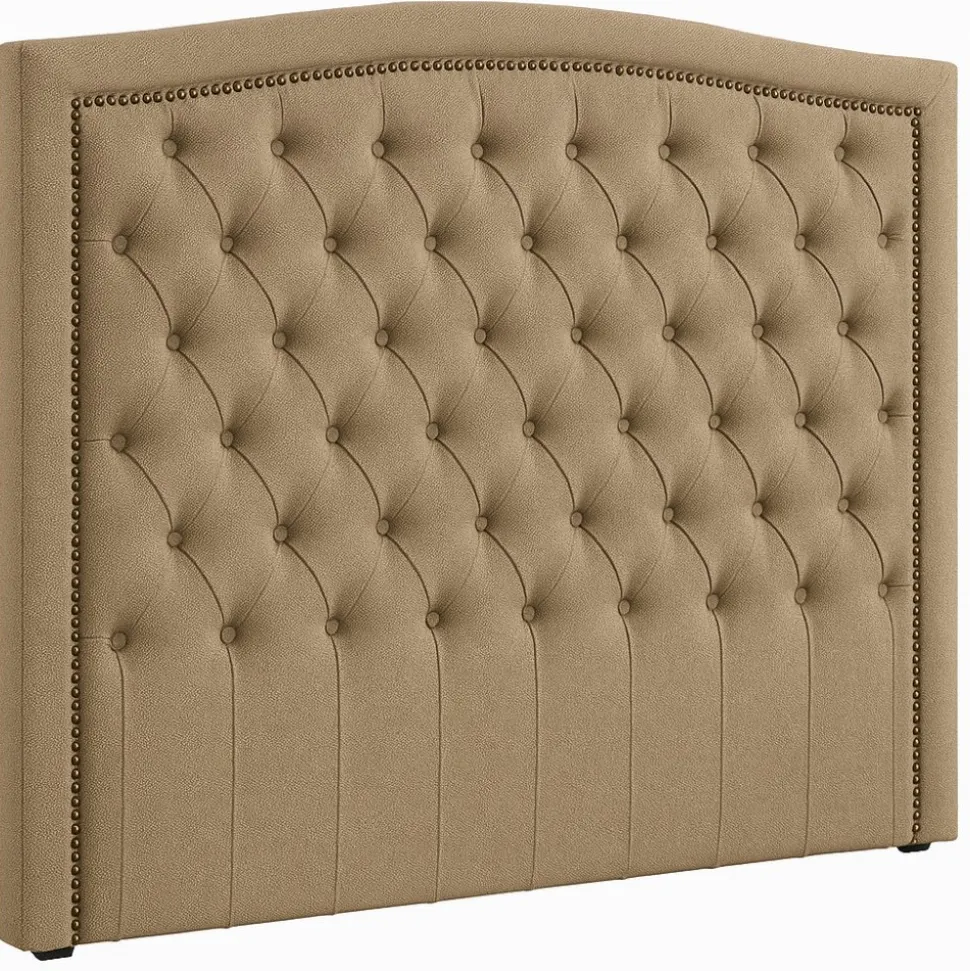 West sänggavel med nitar - Beige