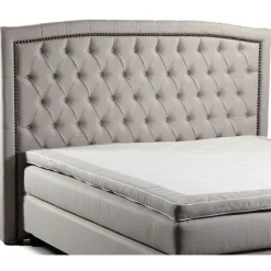 West sänggavel med nitar 90 x 80 cm - Beige