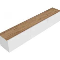 West TV-bänk - Vit/furu