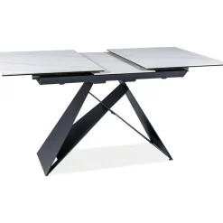 Westin matbord 120-160 cm - Vit/svart