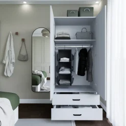 Yaman garderob 80 x 47 x 182 cm - Mattvit