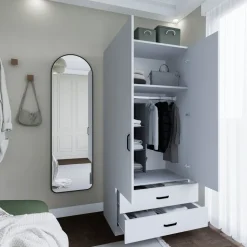 Yaman garderob 80 x 47 x 182 cm - Mattvit