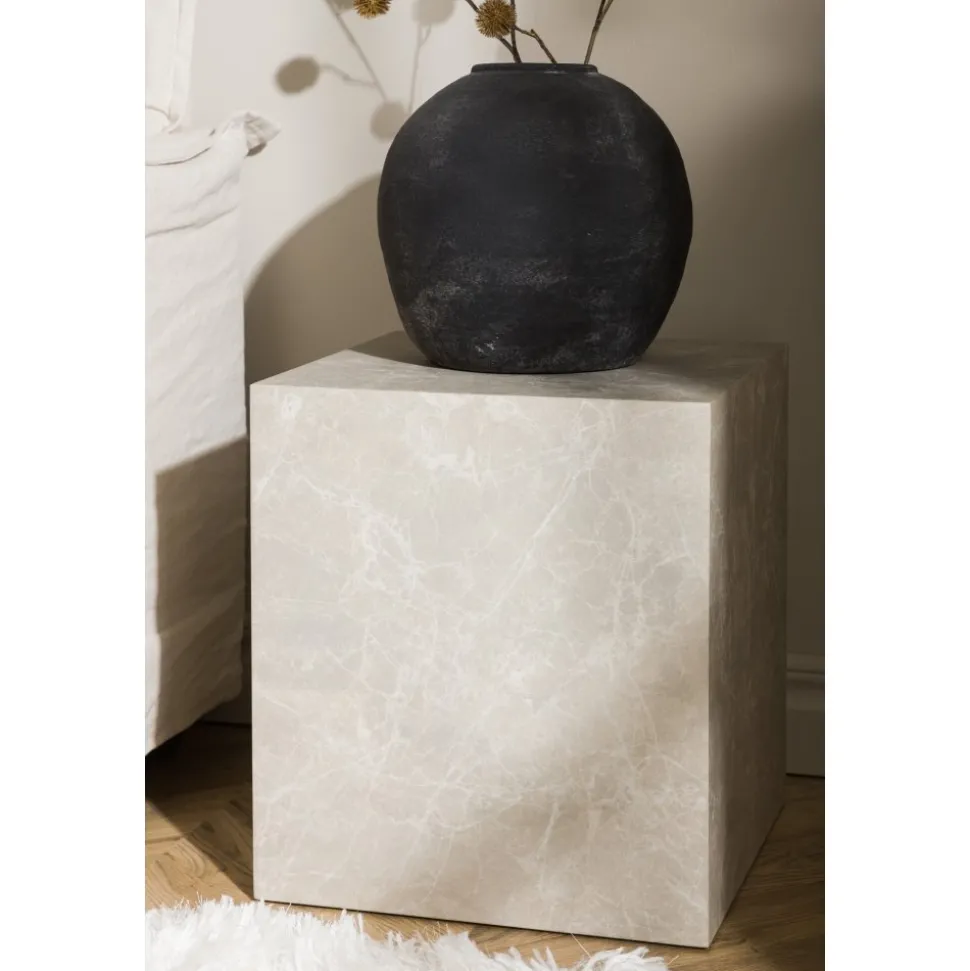 York High soffbord 40 x 40 cm - Beige + Textilrengöring för möbler