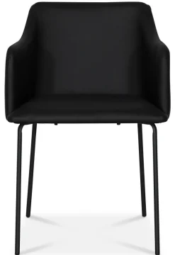 York Karmstol i svart PU + Fläckborttagare för möbler