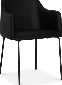 York Karmstol i svart PU + Möbeltassar