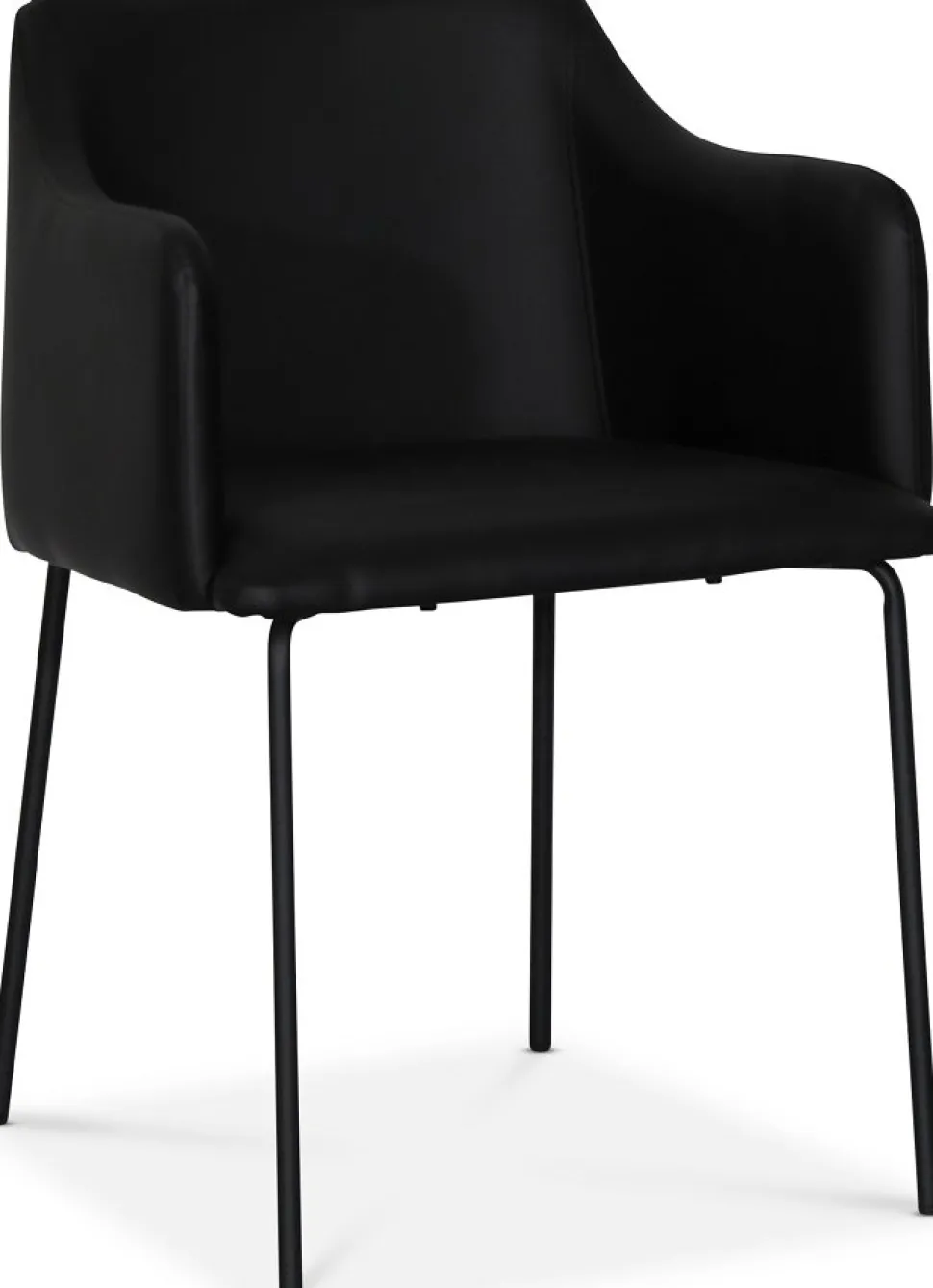 York Karmstol i svart PU + Möbeltassar