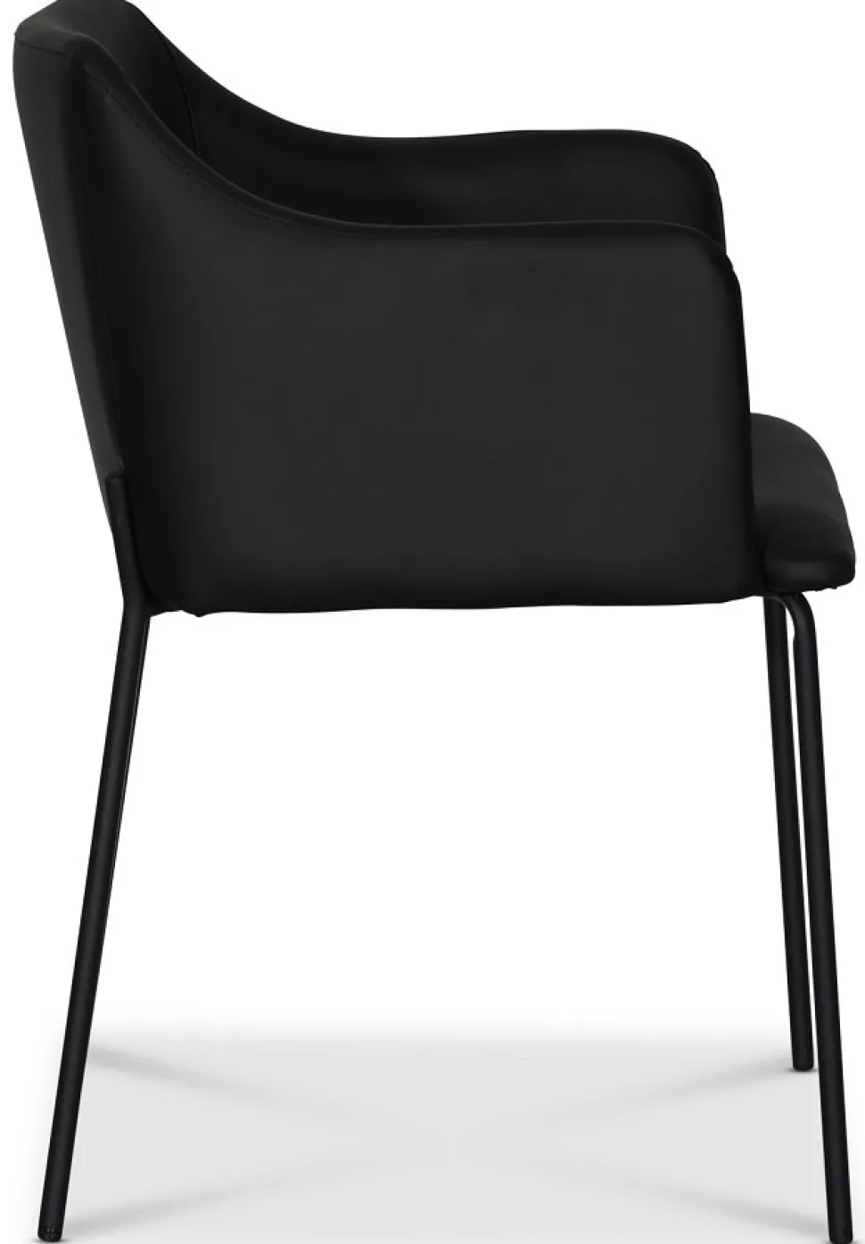 York Karmstol i svart PU + Möbeltassar