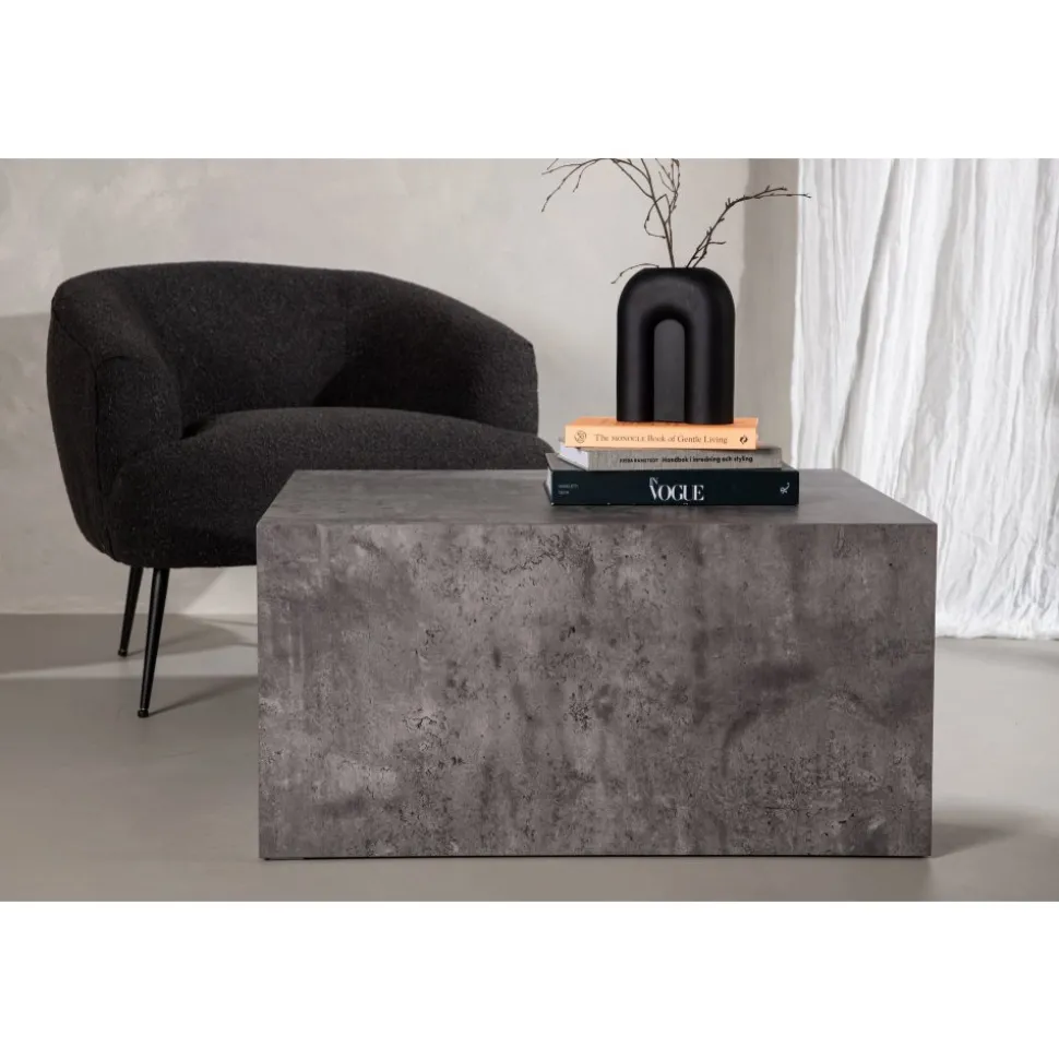 York Low soffbord 80 x 60 cm - Mörkgrå