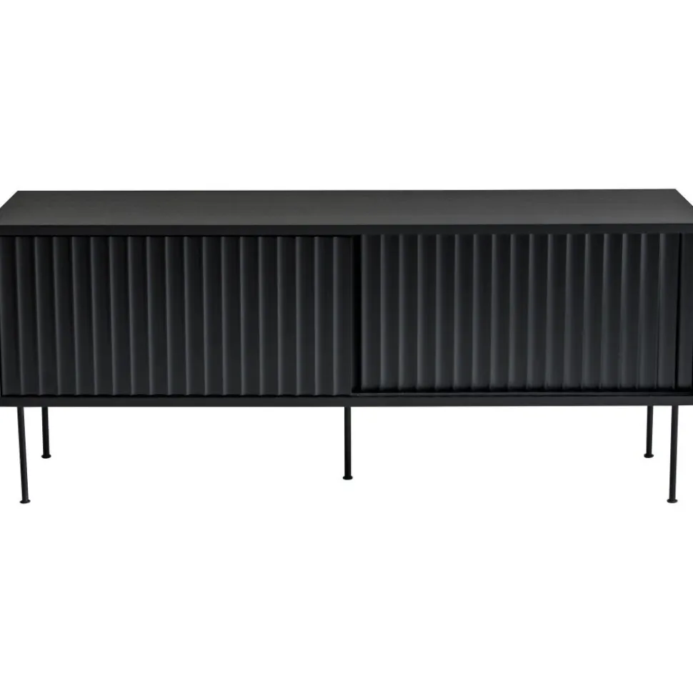 Yumi svart tv-bänk 132 cm