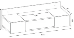 Zakkum sminkbord 100 x 39 cm - Vit