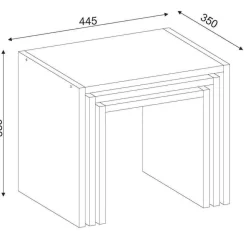 Zariel satsbord 32,5x35 | 38,5x35 | 44,5x35 cm - Vit