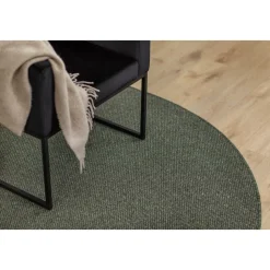 Zeus flatvävd matta Smaragdgrön