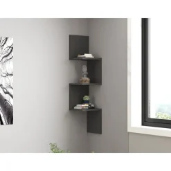 Zikzak vägghylla - Antracit