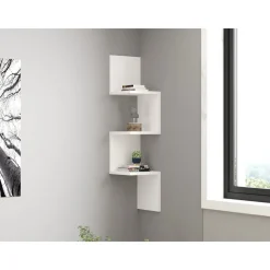 Zikzak vägghylla - Vit