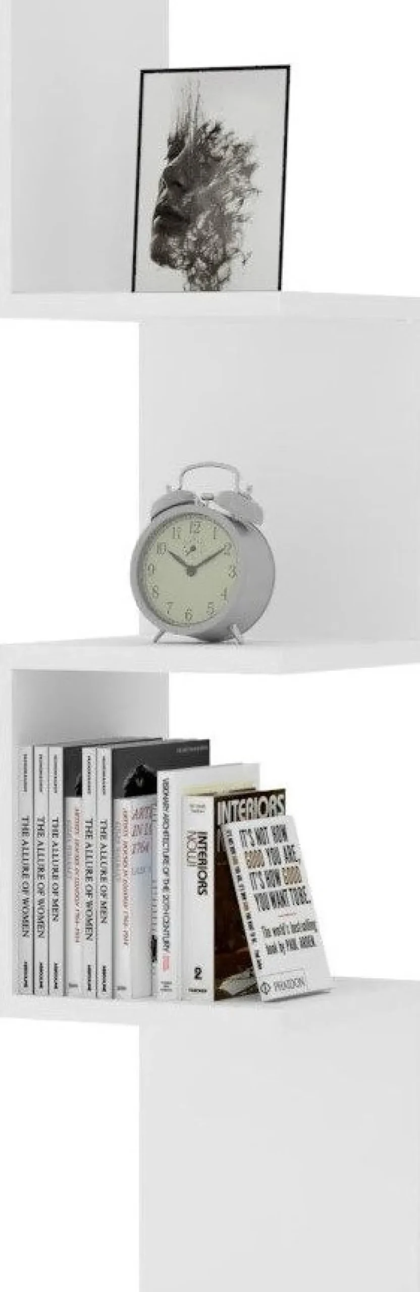 Zikzak vägghylla - Vit