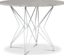 Zoo matbord i marmor Ø105 cm - Vit / Gråbeige Marmor